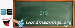 WordMeaning blackboard for crp